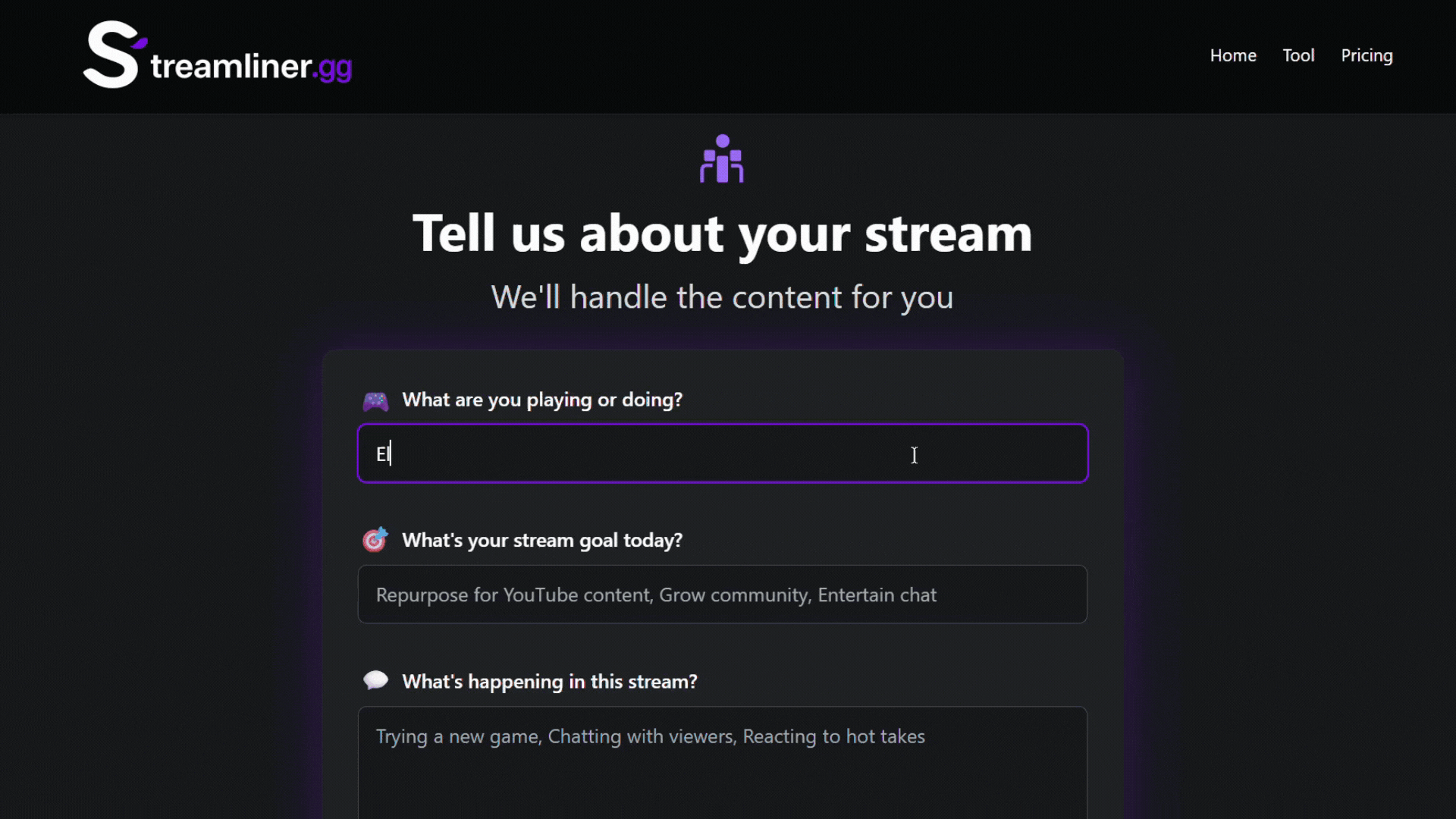 Streamliner.gg App Flow Demo